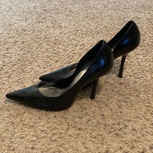 Guess by Marciano, Blk Leather Point Toe Pump, 9.5